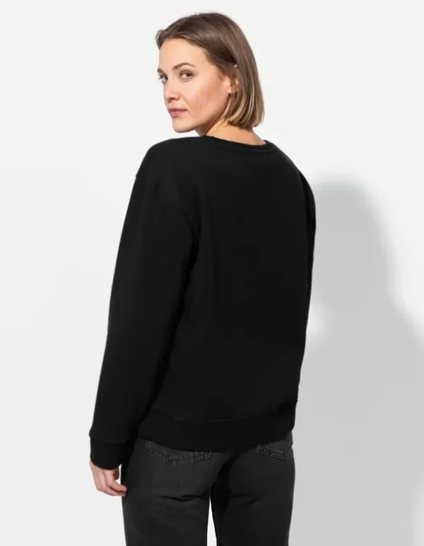 Sweatshirt - Ziersteine - schwarz