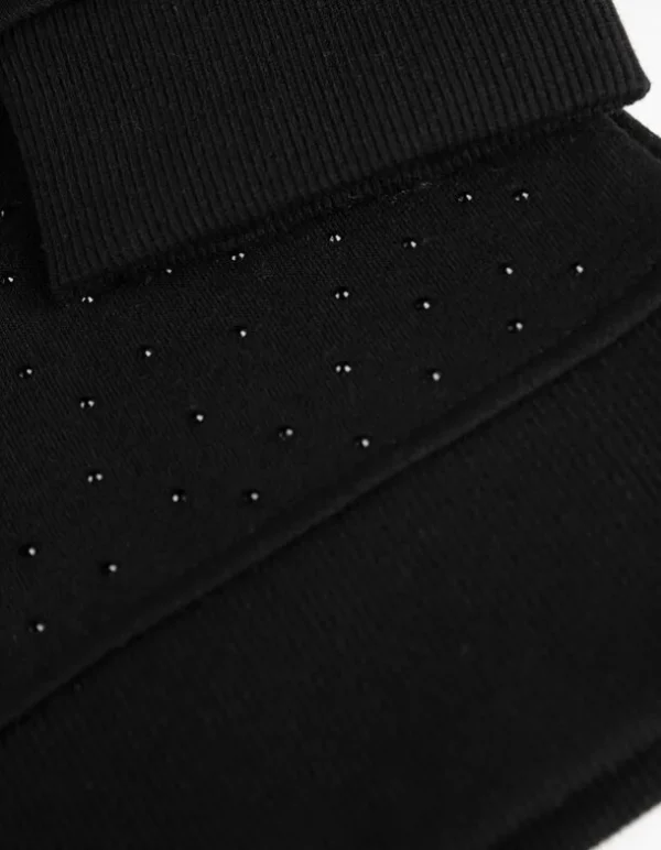 Sweatshirt - Ziersteine - schwarz