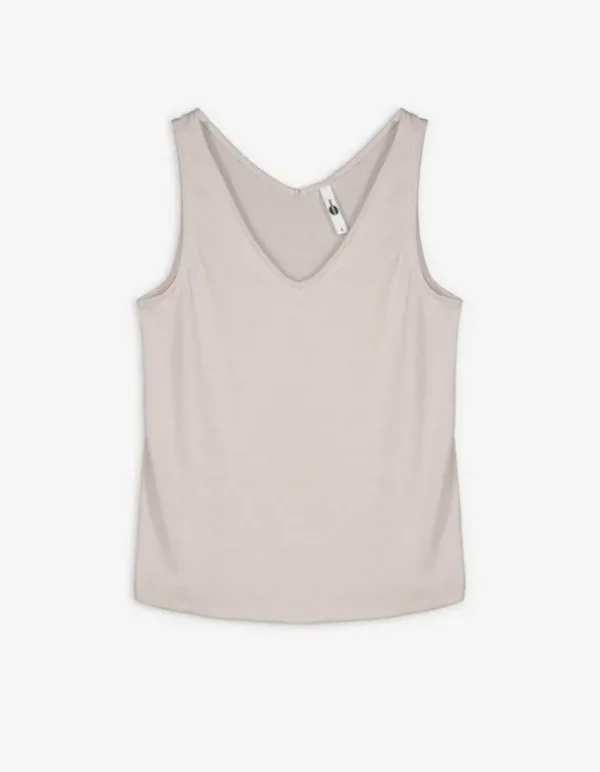 Top - Metallic-Details - beige