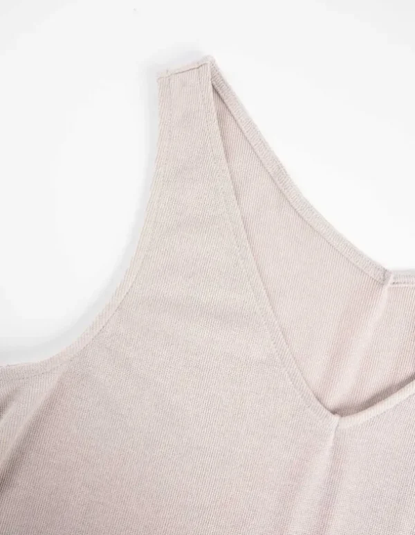 Top - Metallic-Details - beige
