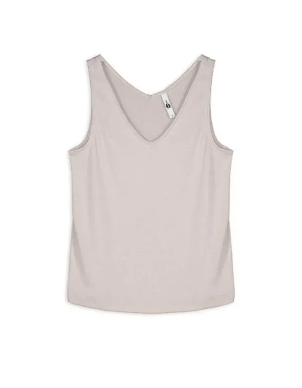 Top - Metallic-Details - beige
