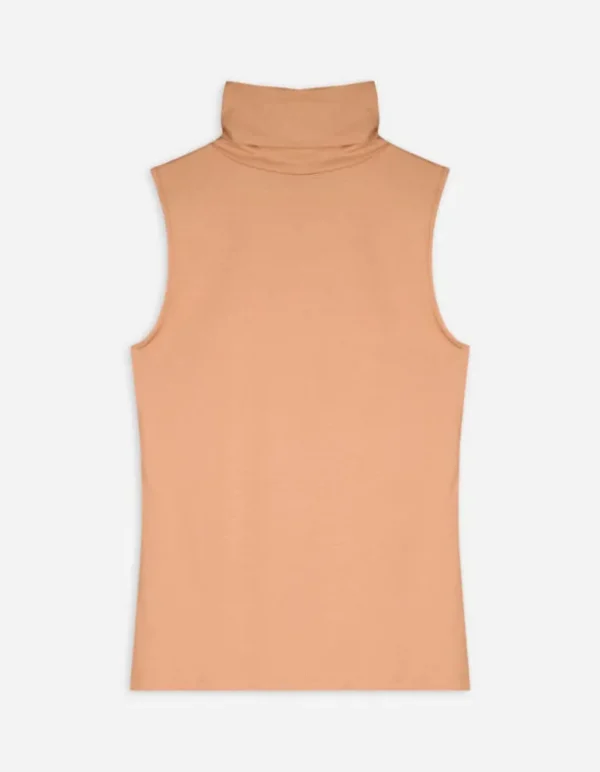 Top - Rollkragen - beige