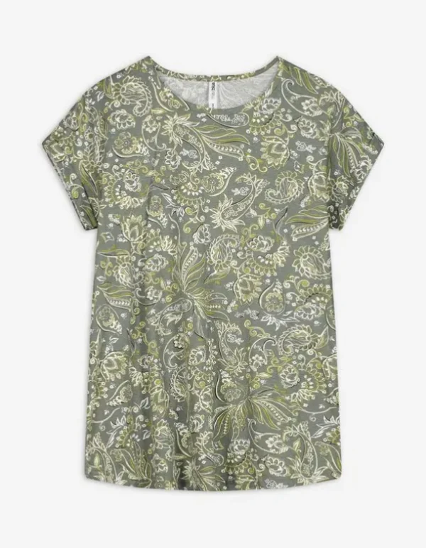 T-Shirt - Allover-Muster - grün