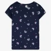 T-Shirt - Allover-Print - dunkelblau