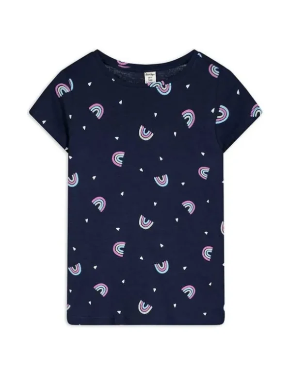 T-Shirt - Allover-Print - dunkelblau