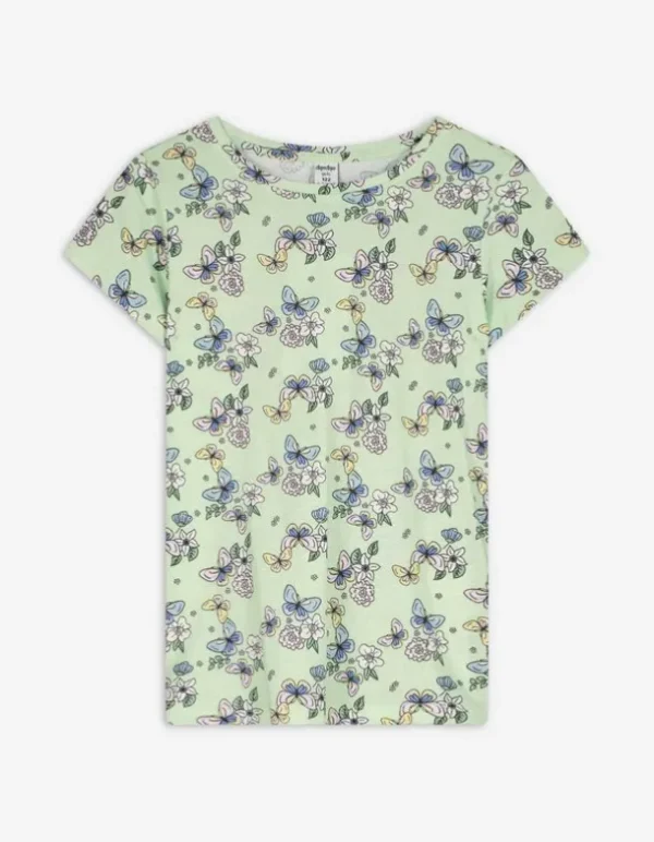 T-Shirt - Allover-Print - hellgrün