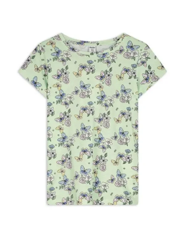 T-Shirt - Allover-Print - hellgrün