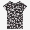 T-Shirt - Allover-Print - schwarz