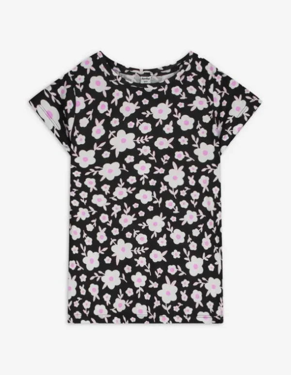 T-Shirt - Allover-Print - schwarz