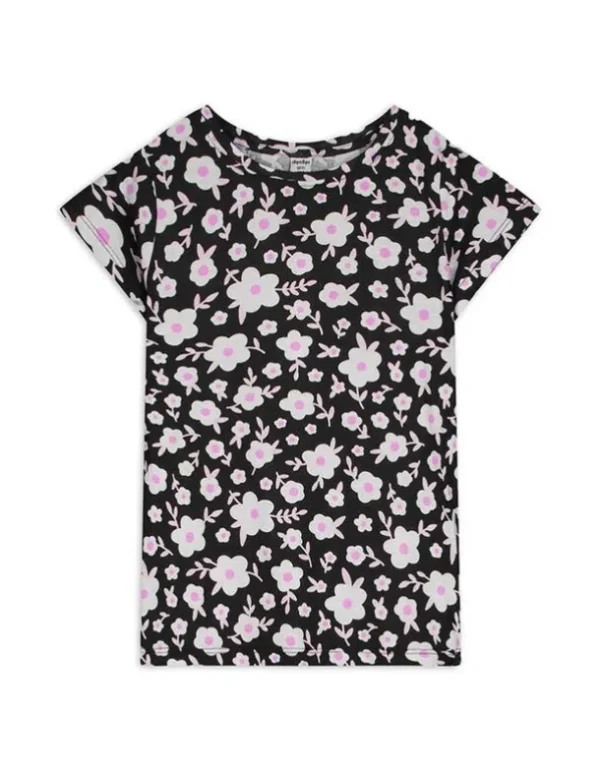 T-Shirt - Allover-Print - schwarz