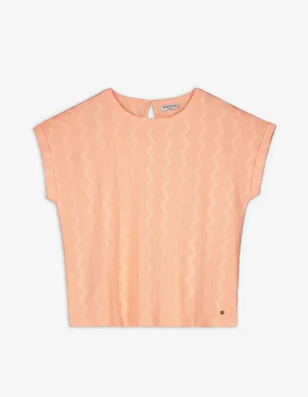 T-Shirt - Ärmel mit fixiertem Aufschlag