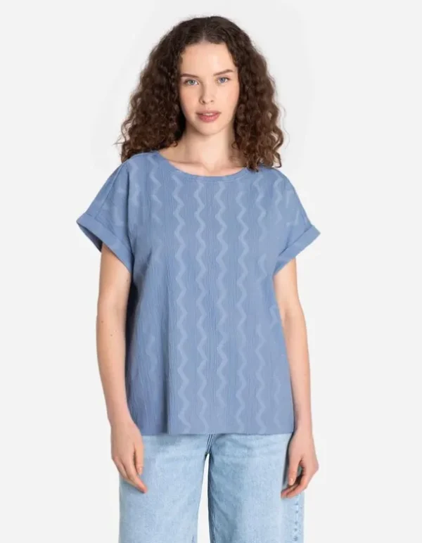 T-Shirt - Ärmel mit fixiertem Aufschlag