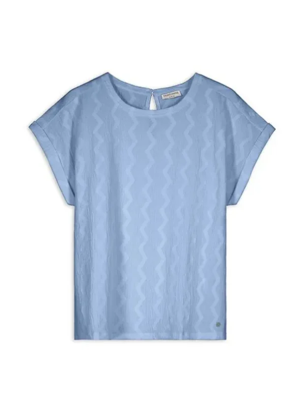 T-Shirt - Ärmel mit fixiertem Aufschlag
