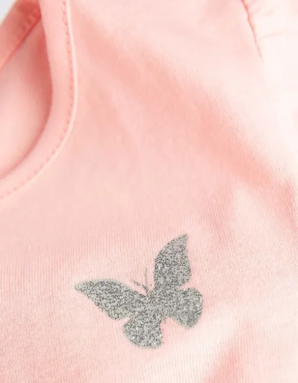 T-Shirt - Ärmel mit Volants - orange