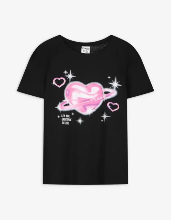 T-Shirt - Baumwolle - schwarz