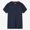 T-Shirt - Brusttasche - dunkelblau