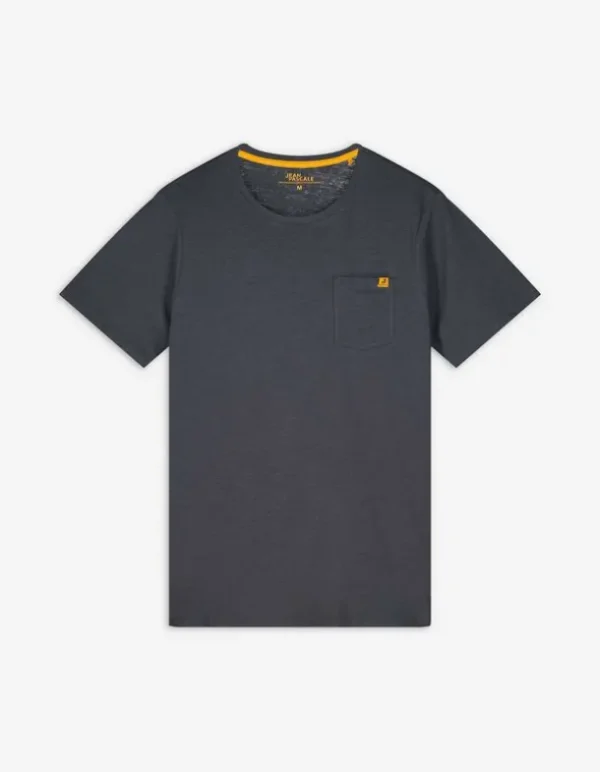 T-Shirt - Brusttasche - dunkelgrau