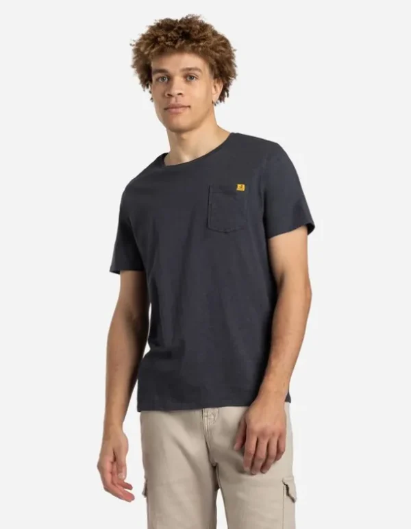 T-Shirt - Brusttasche - dunkelgrau