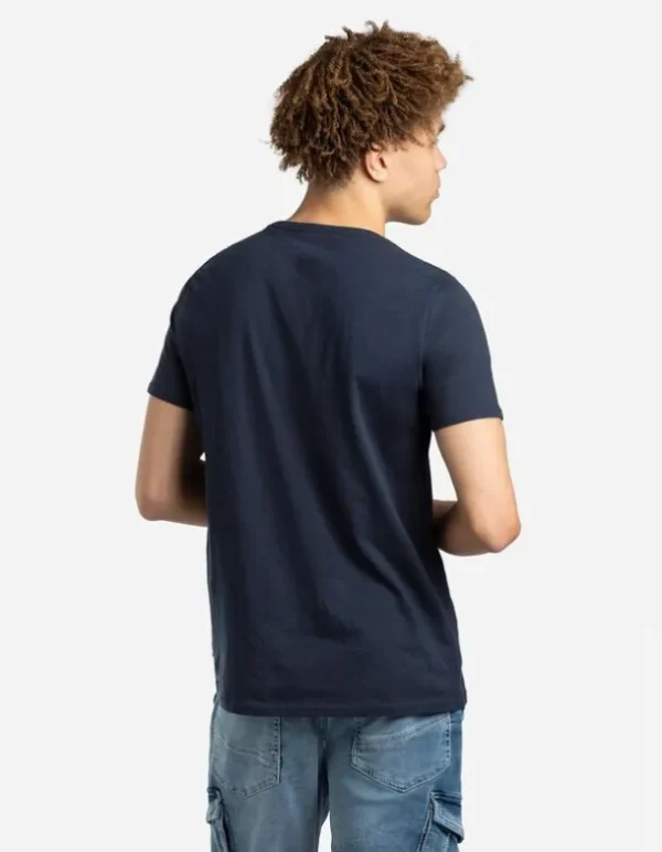 T-Shirt - Brusttasche - dunkelblau
