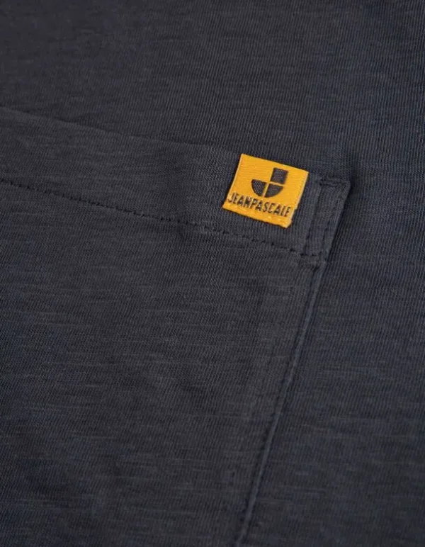 T-Shirt - Brusttasche - dunkelgrau