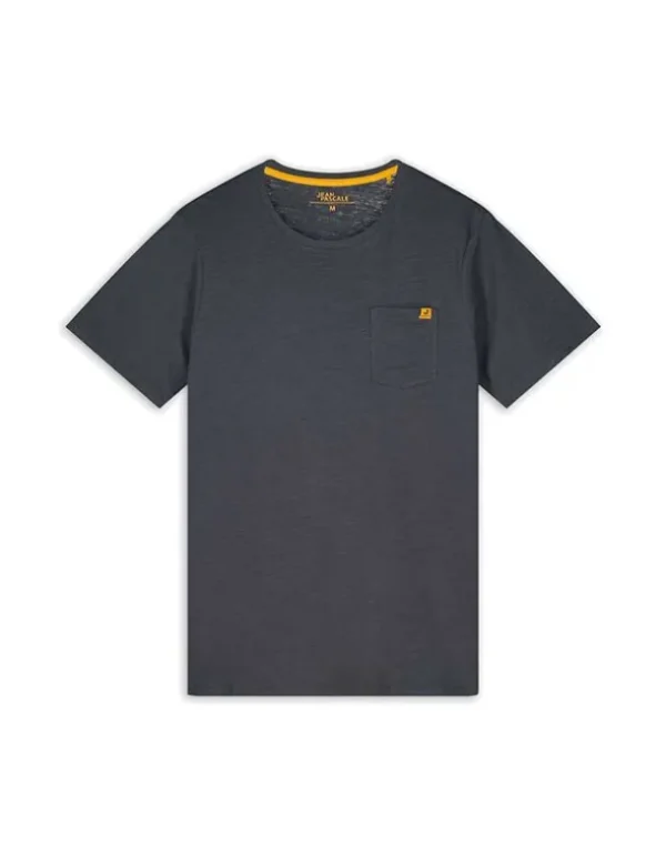 T-Shirt - Brusttasche - dunkelgrau