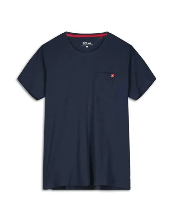T-Shirt - Brusttasche - dunkelblau