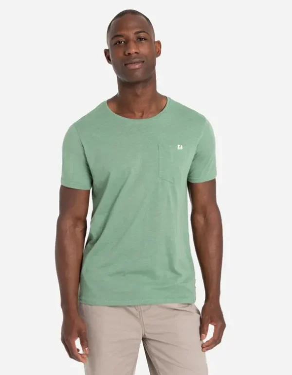 T-Shirt - Brusttasche - grün
