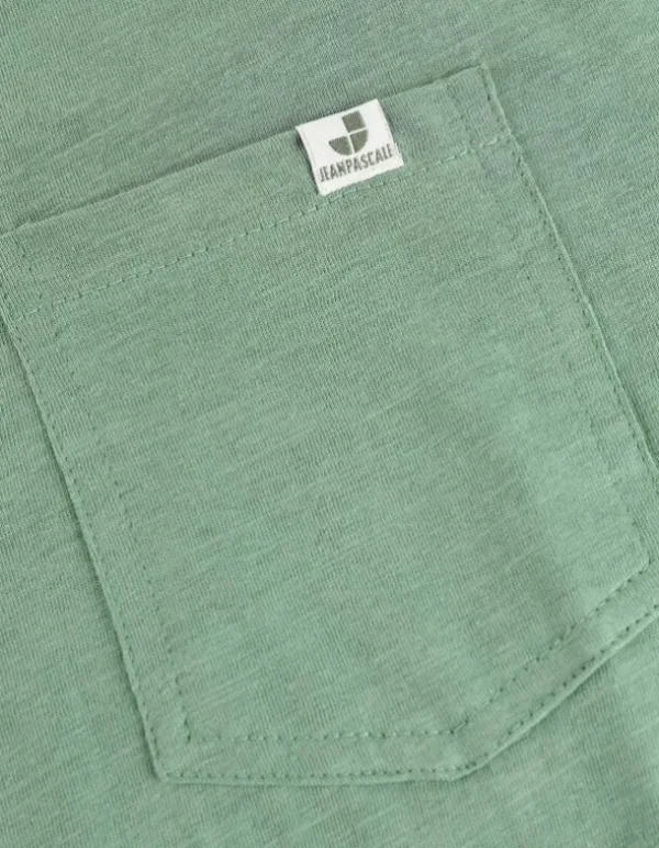 T-Shirt - Brusttasche - grün