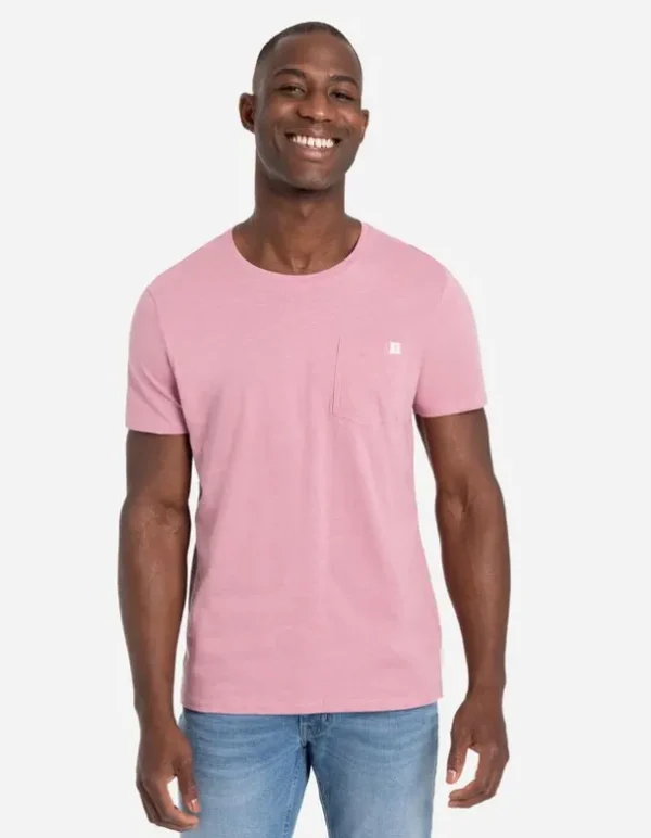 T-Shirt - Brusttasche - rosa