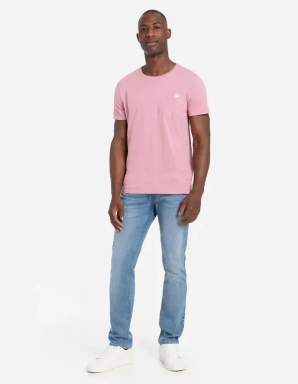T-Shirt - Brusttasche - rosa