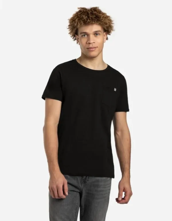 T-Shirt - Brusttasche - schwarz
