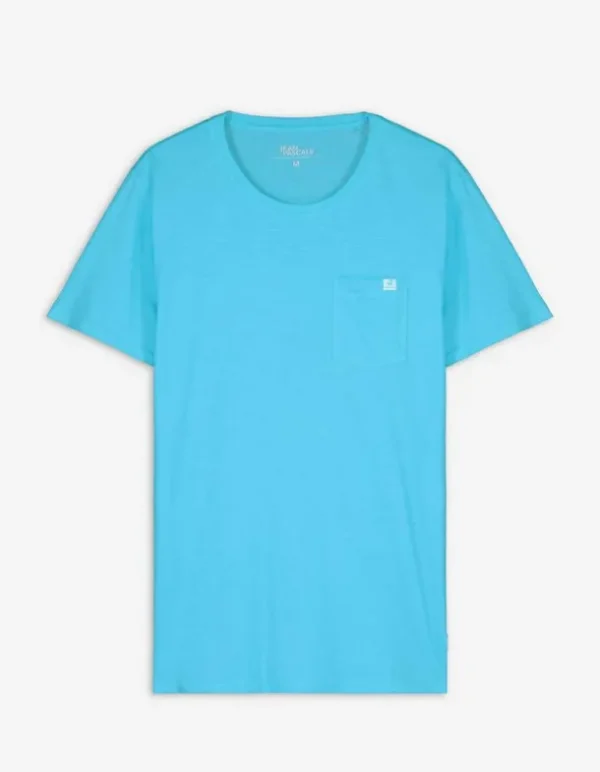 T-Shirt - Brusttasche - türkis