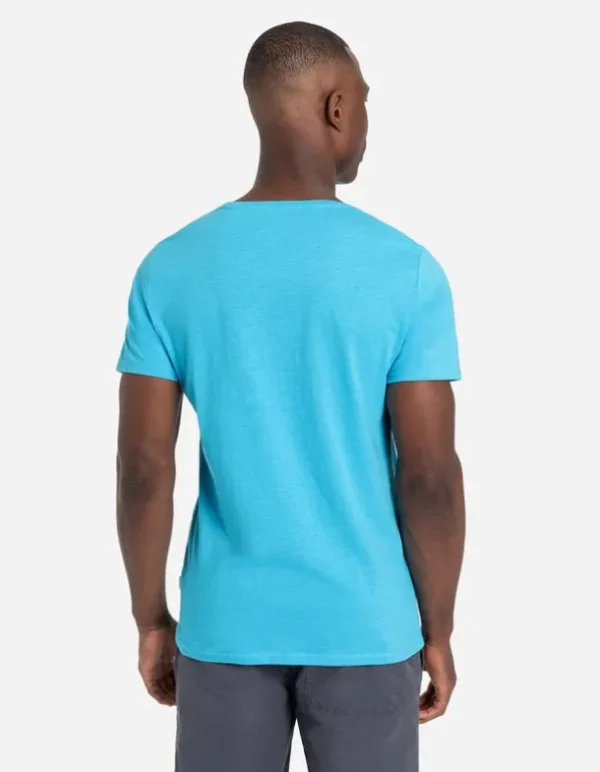 T-Shirt - Brusttasche - türkis