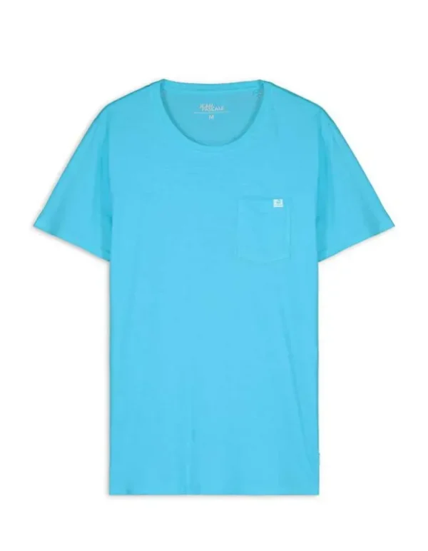 T-Shirt - Brusttasche - türkis