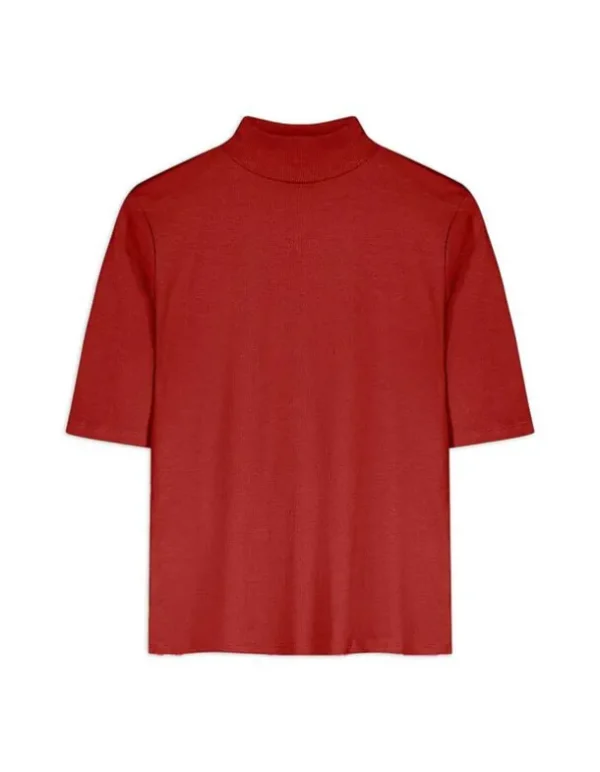 T-Shirt - Dreiviertelärmel - dunkelrot