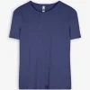 T-Shirt - einfarbig - blau