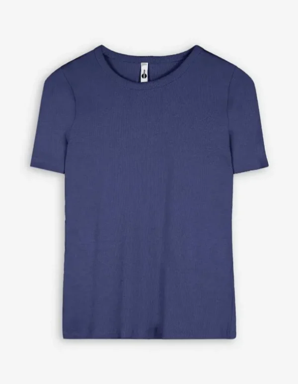 T-Shirt - einfarbig - blau