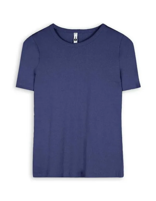 T-Shirt - einfarbig - blau