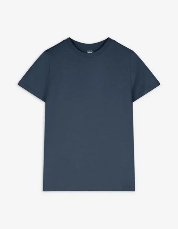 T-Shirt - einfarbig - dunkelblau