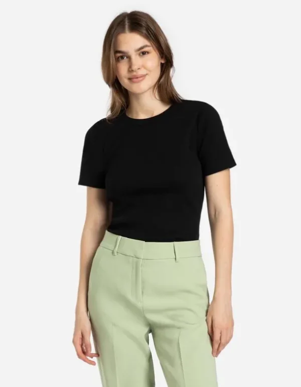 T-Shirt - einfarbig - schwarz