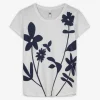 T-Shirt - Florales Muster - weiß