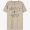 T-Shirt - Frontprint - beige