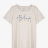 T-Shirt - Frontprint - beige