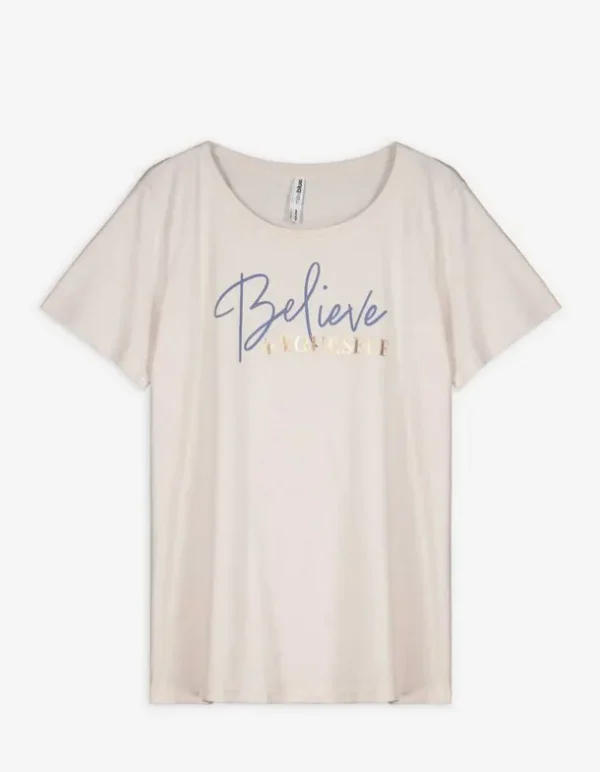 T-Shirt - Frontprint - beige