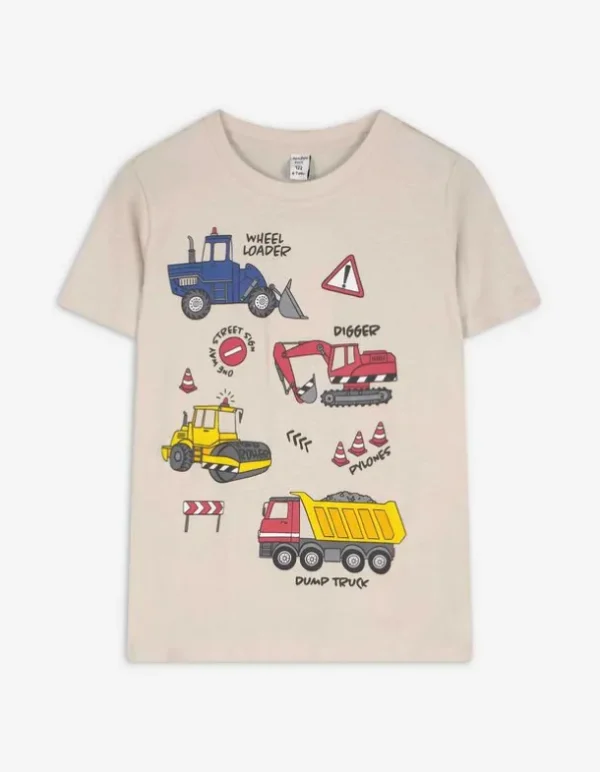 T-Shirt - Frontprint - beige