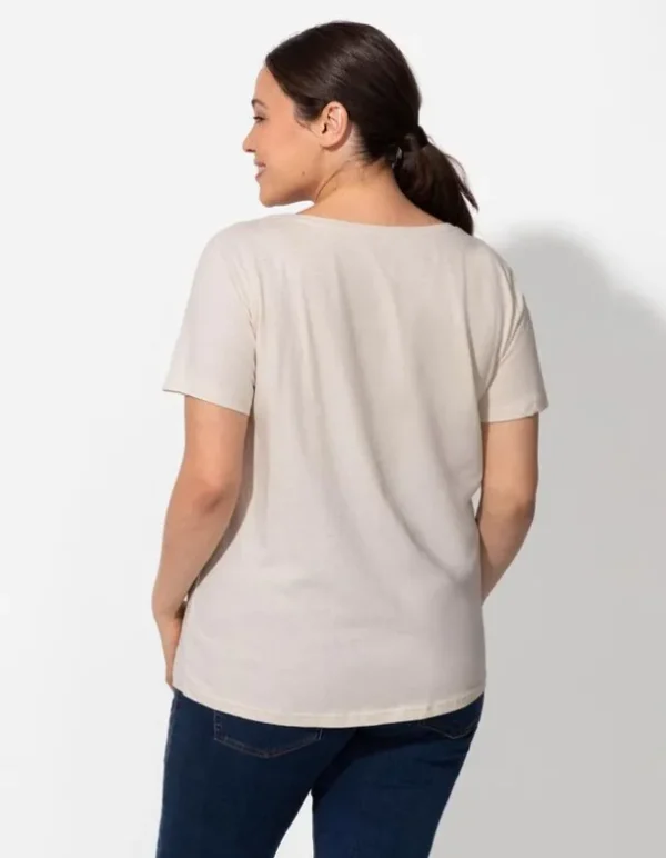 T-Shirt - Frontprint - beige