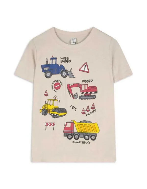 T-Shirt - Frontprint - beige
