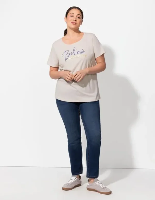 T-Shirt - Frontprint - beige
