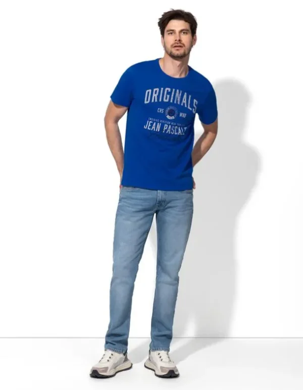 T-Shirt - Frontprint - blau