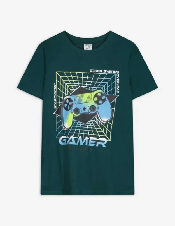 T-Shirt - Frontprint - dunkelgrün